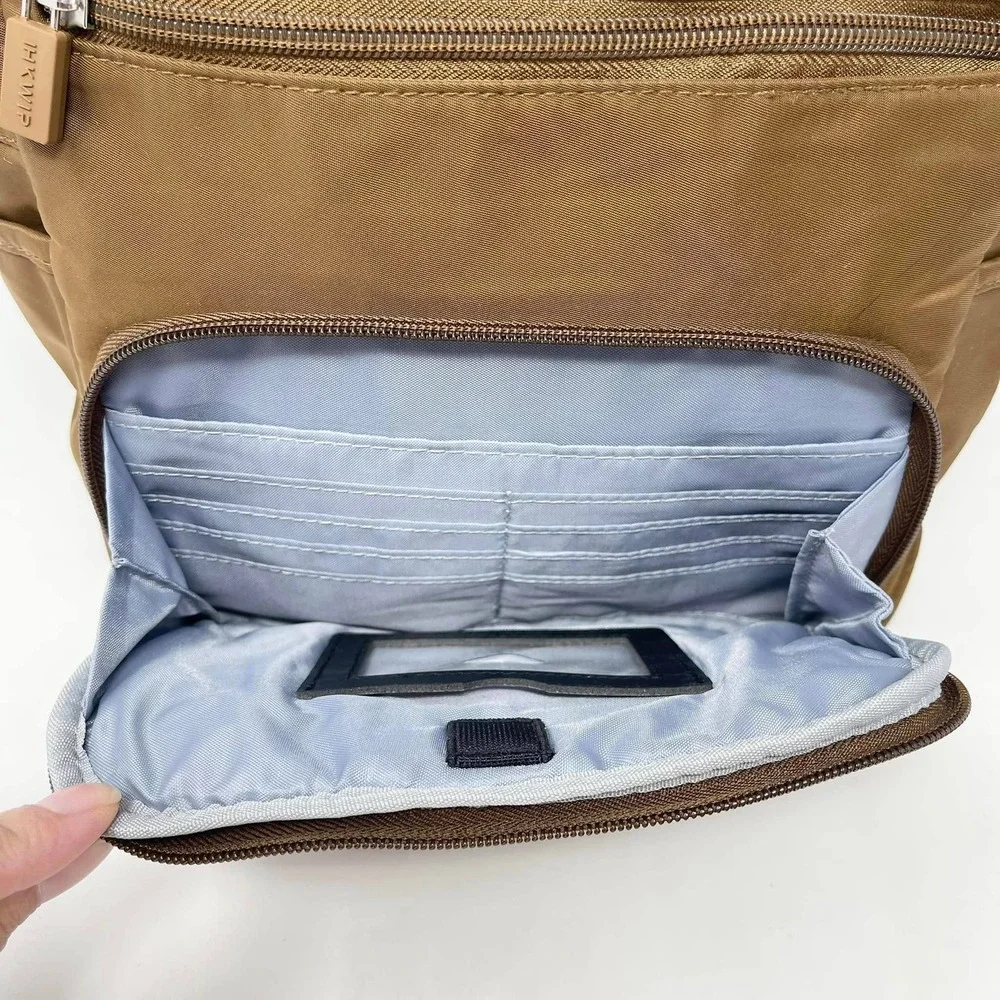 IHKWIP The Go Getter Crossbody Bag Mocha Brown Quilted‎ Large Wallet Organizer